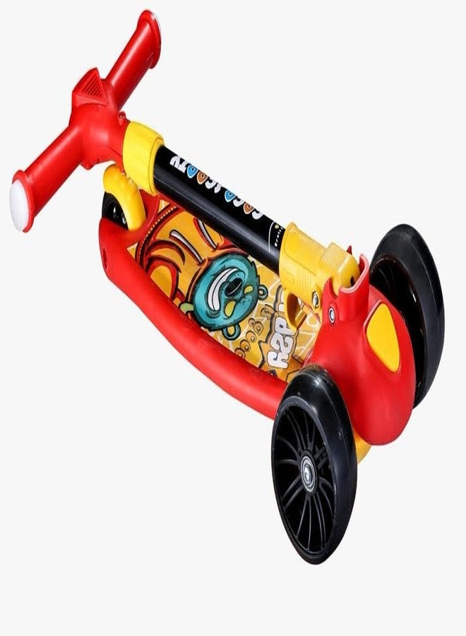 Drumstone (𝗦𝗽𝗲𝗰𝗶𝗮𝗹 𝟭𝟬 𝗬𝗲𝗮𝗿𝘀 𝗪𝗮𝗿𝗿𝗮𝗻𝘁𝘆) Adjustable Kick Scooter for Kids with LED Light-Up Wheels, Foldable Design, Sturdy Metal Frame, BIS & ISI Certified, Safe Outdoor Fun - Image 2